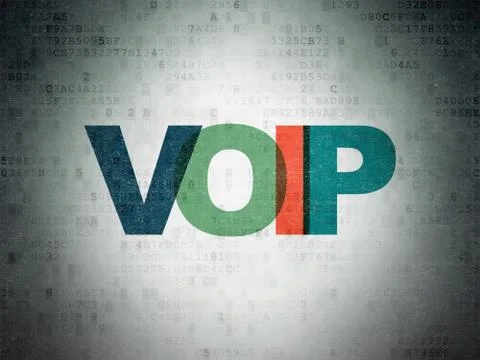 Web design concept: VOIP on Digital Paper background Stock-Illustration