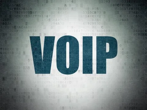 Web design concept: VOIP on Digital Data Paper background イラスト素材
