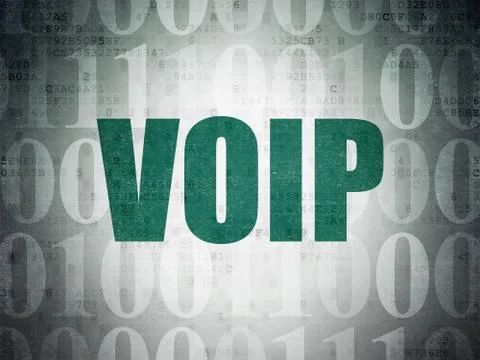 Web design concept: VOIP on Digital Data Paper background Stock Illustration