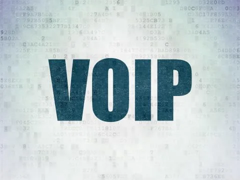 Web design concept: VOIP on Digital Data Paper background Stock-Illustration