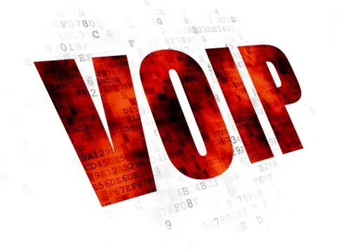 Web design concept: VOIP on Digital background Stock Illustration