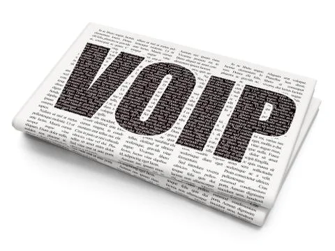 Web design concept: VOIP on Newspaper background Illustrazione stock