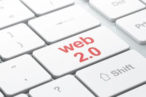 Web design concept: Web 2.0 on computer keyboard background イラスト素材