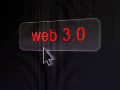 Web design concept: Web 3.0 on digital button background Stock Illustration