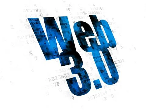 Web design concept: Web 3.0 on Digital background イラスト素材