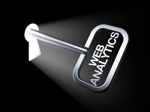 Web design concept: Web Analytics on key Illustrazione stock