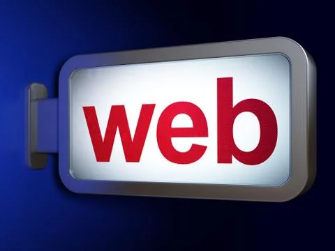 Web design concept: Web on billboard background Stockillustratie