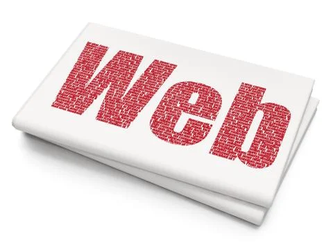 Web design concept: Web on Blank Newspaper background Illustration