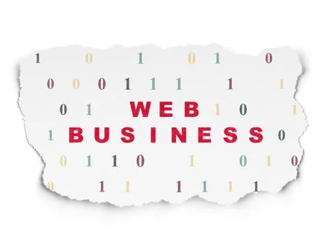 Web design concept: Web Business on Torn Paper background Stock Illustration