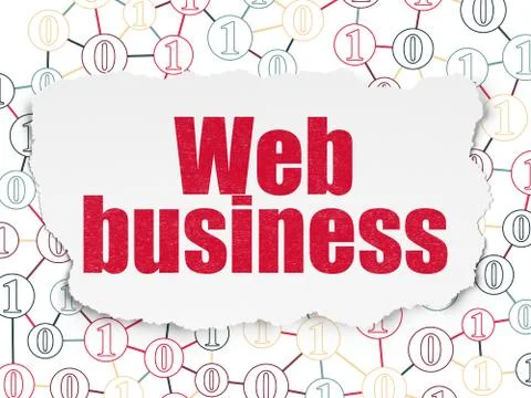 Web design concept: Web Business on Torn Paper background Illustrazione stock