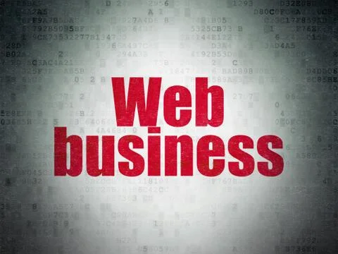 Web design concept: Web Business on Digital Paper background Stock Illustration