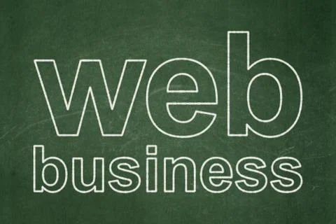 Web design concept: Web Business on chalkboard background Stock-Illustration