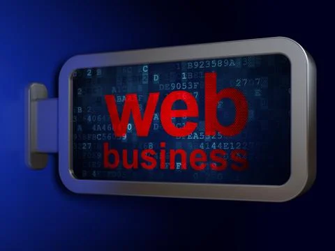 Web design concept: Web Business on billboard background Stock-Illustration