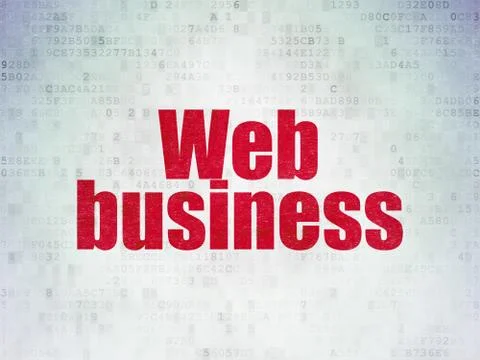 Web design concept: Web Business on Digital Data Paper background Stock-Illustration
