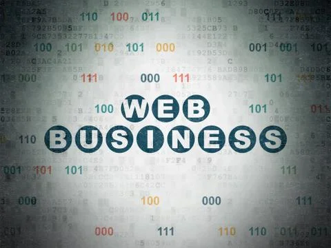 Web design concept: Web Business on Digital Data Paper background Stock-Illustration