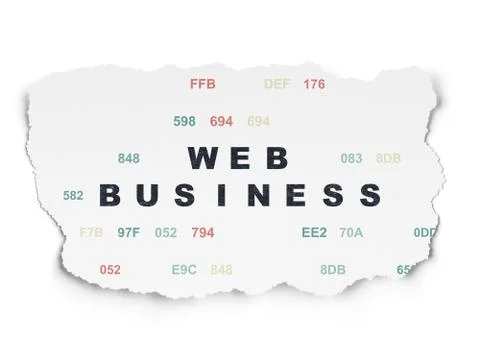 Web design concept: Web Business on Torn Paper background Stock Illustration