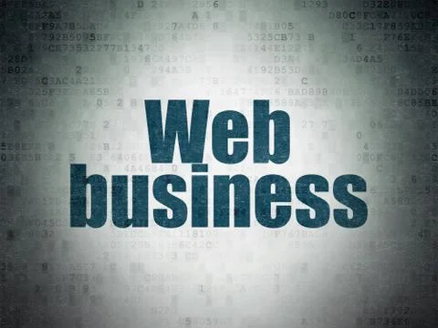 Web design concept: Web Business on Digital Data Paper background Stock-Illustration