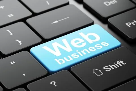 Web design concept: Web Business on computer keyboard background Stock-Illustration