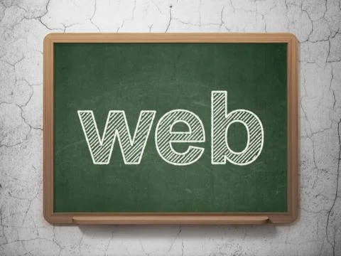 Web design concept: Web on chalkboard background Illustrazione stock