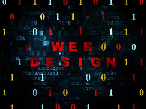 Web design concept: Web Design on Digital background Stockillustratie