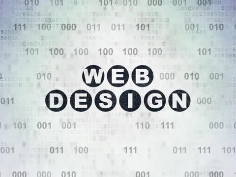 Web design concept: Web Design on Digital Paper background Stockillustratie