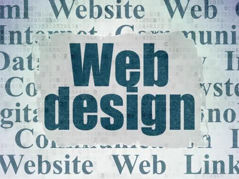 Web design concept: Web Design on Digital Data Paper background Stock-Illustration