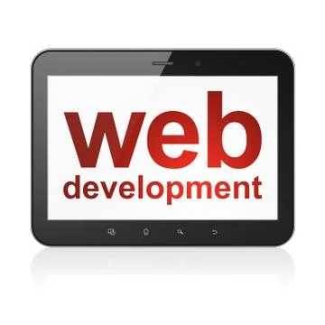 Web design concept: Web Development on tablet pc computer Illustrazione stock