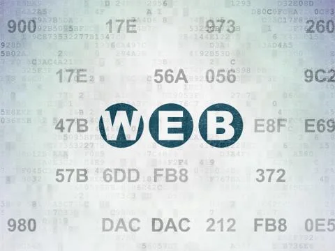 Web design concept: Web on Digital Paper background Stock-Illustration