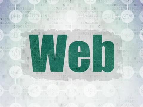 Web design concept: Web on Digital Paper background Stock Illustration