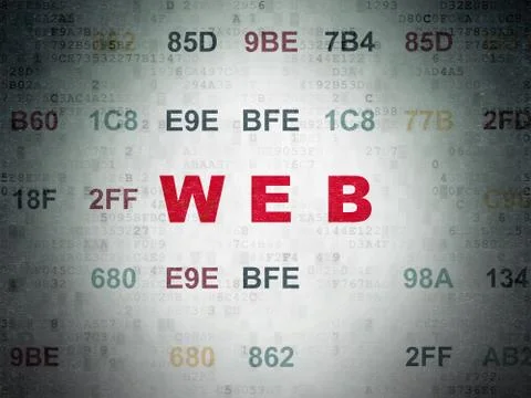 Web design concept: Web on Digital Data Paper background イラスト素材