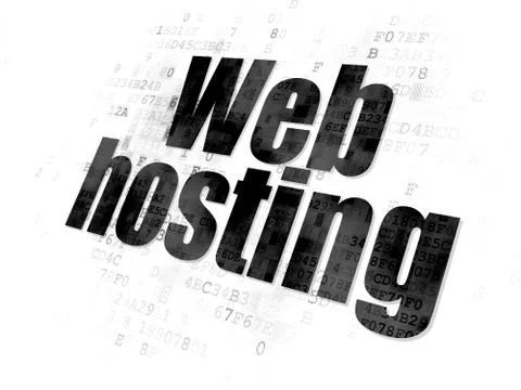 Web design concept: Web Hosting on Digital background Stock-Illustration