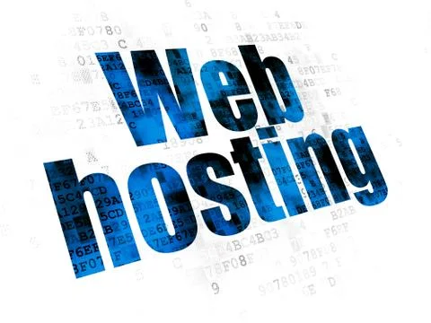 Web design concept: Web Hosting on Digital background Illustrazione stock