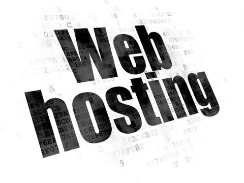 Web design concept: Web Hosting on Digital background Stock-Illustration