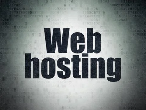 Web design concept: Web Hosting on Digital Data Paper background Stock-Illustration