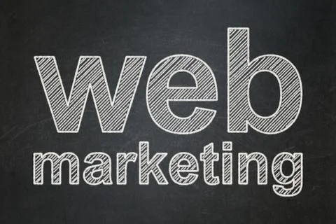 Web design concept: Web Marketing on chalkboard background Stock-Illustration