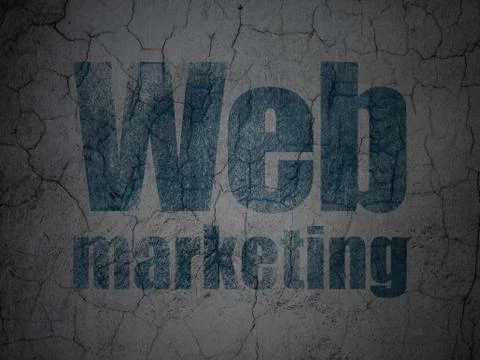 Web design concept: Web Marketing on grunge wall background イラスト素材