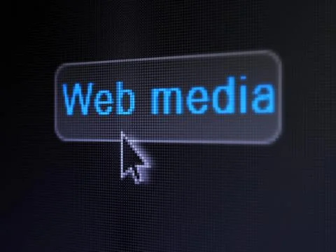 Web design concept: Web Media on digital button background Ilustración de archivo