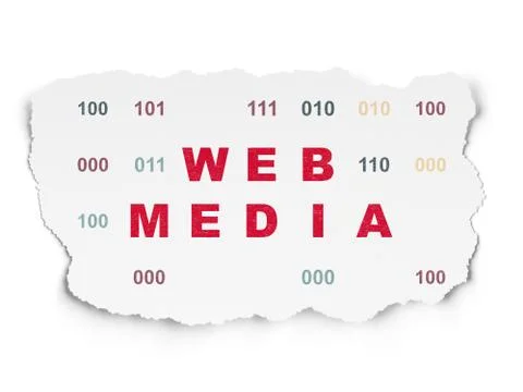 Web design concept: Web Media on Torn Paper background Stock-Illustration