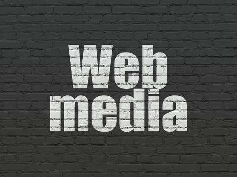 Web design concept: Web Media on wall background Stock-Illustration