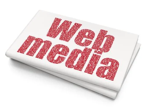 Web design concept: Web Media on Blank Newspaper background Stock-Illustration