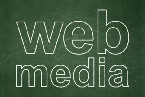 Web design concept: Web Media on chalkboard background Stock-Illustration