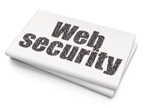 Web design concept: Web Security on Blank Newspaper background Stock-Illustration