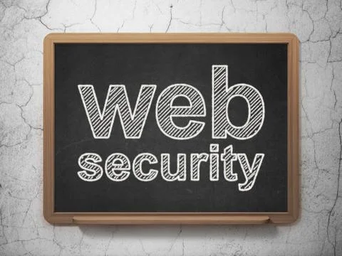 Web design concept: Web Security on chalkboard background Illustrazione stock
