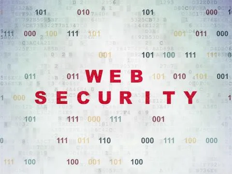 Web design concept: Web Security on Digital Data Paper background Illustrazione stock