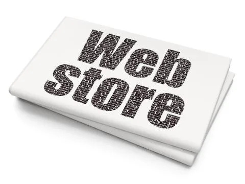 Web design concept: Web Store on Blank Newspaper background Stock-Illustration