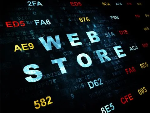 Web design concept: Web Store on Digital background Stock Illustration