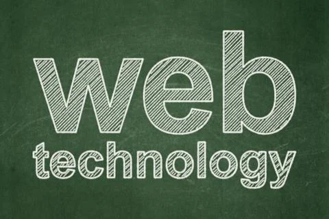 Web design concept: Web Technology on chalkboard background Illustrazione stock