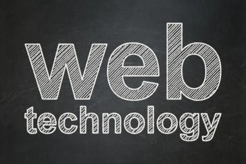 Web design concept: Web Technology on chalkboard background Illustrazione stock
