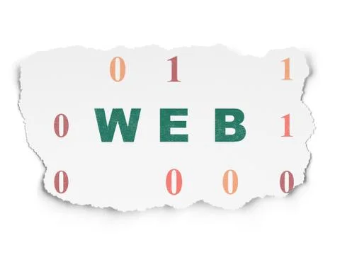 Web design concept: Web on Torn Paper background Stock-Illustration