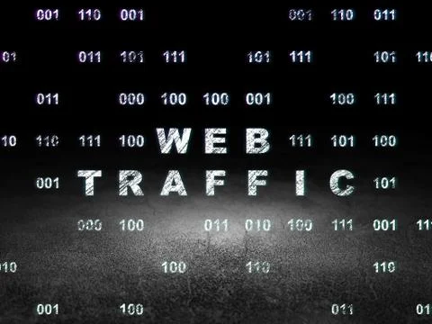 Web design concept: Web Traffic in grunge dark room イラスト素材